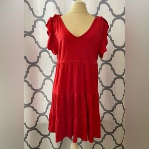 🤍bright red sleeveless sun dress by Max Studio🤍